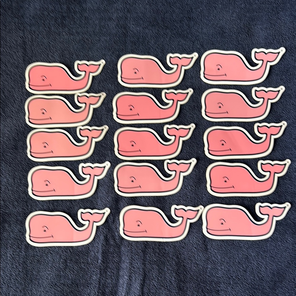 Vineyard Vines Pink Whale Stickers 15 total